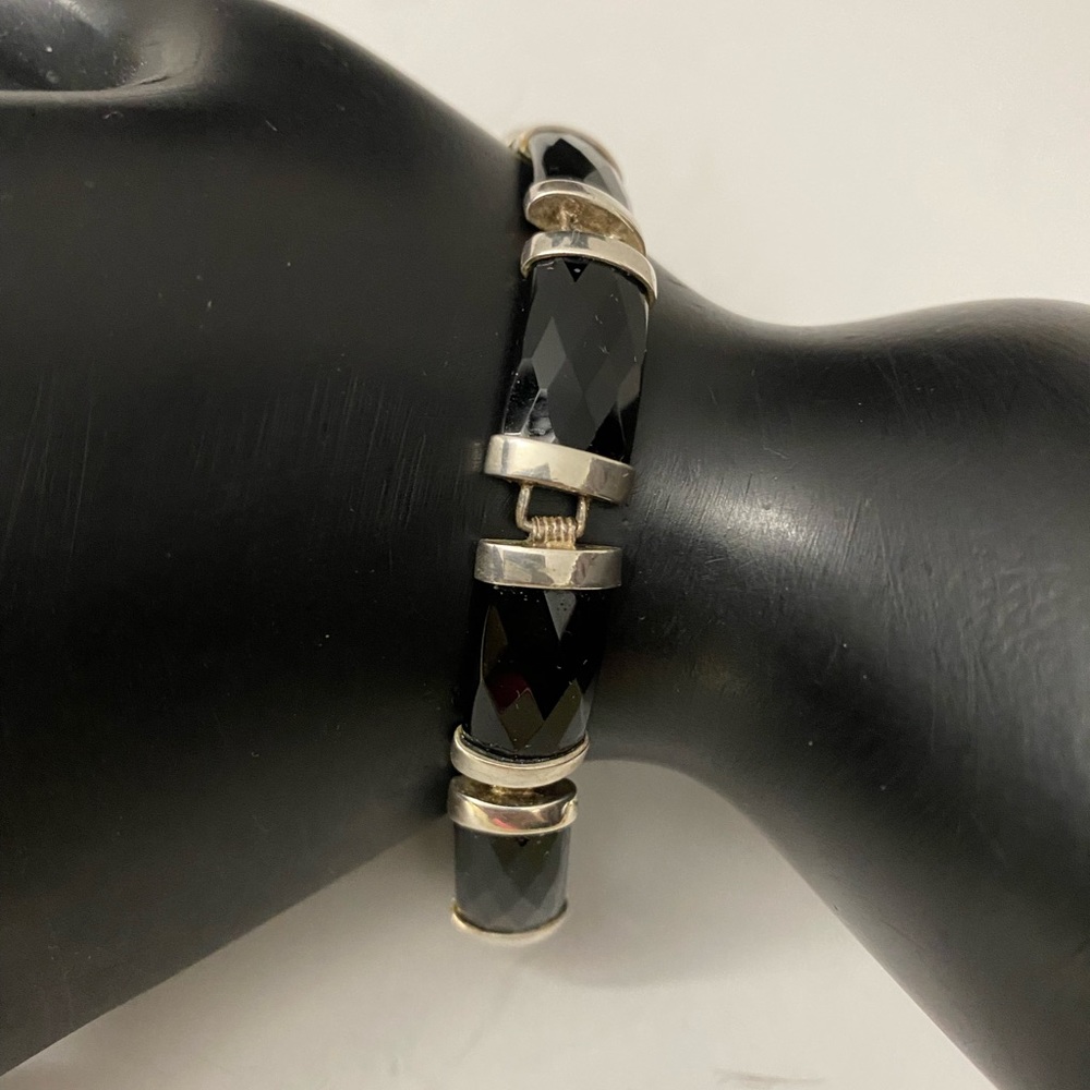 Sterling Silver 925 Onyx Bracelet